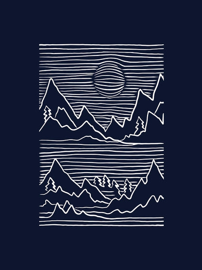 3d Mountain  design done with strokes