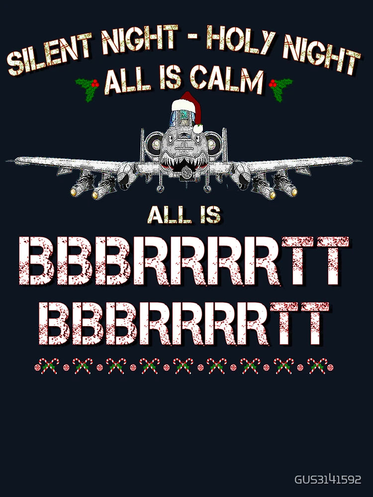 A-10 WARTHOG - Silent Night Christmas T shirt