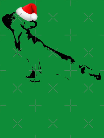 Dog wearing a santa hat christmas pug holiday puppy