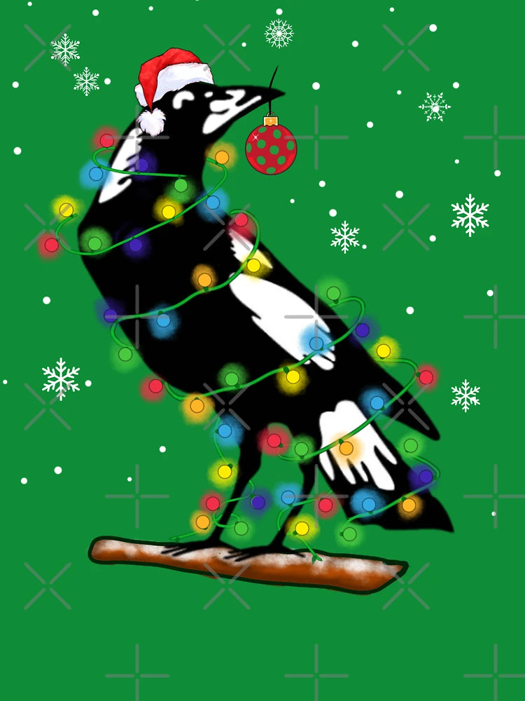 Extra Festive Magpie, Xmas magpie - Australian Christmas Gift Men Woman kids