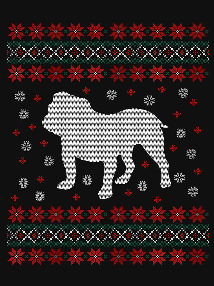 English Bulldog - Ugly Christmas Sweater - Ugly Christmas Sweater - Gift