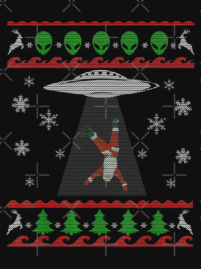 Alien Abduction Santa Ugly Christmas