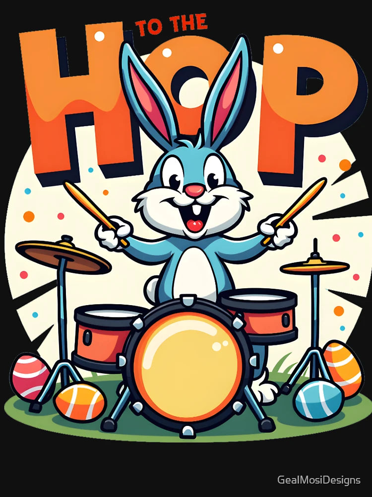 Groovy Easter Bunny Drummer Delight