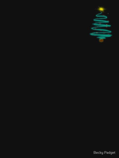 Abstract glowing Christmas tree