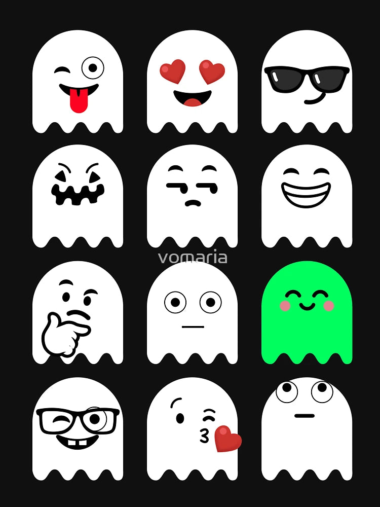 Emoji Faces Ghost White