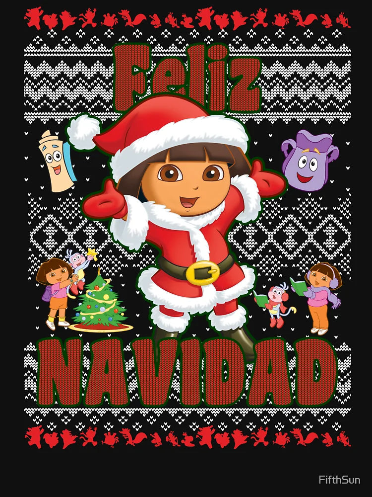 Dora the Explorer Christmas Dora Santa Ugly Sweater