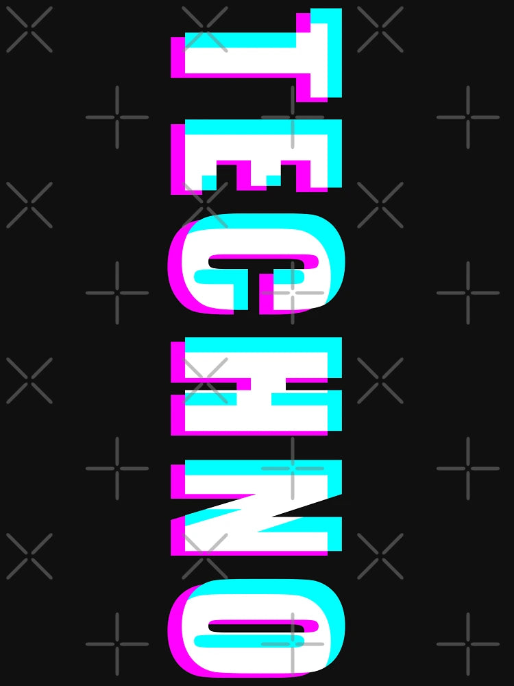 3D Techno Text - Upright