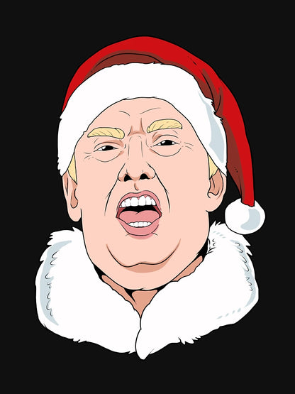 A Sneezing Donald Trump Dressed As Santa Claus Christmas design