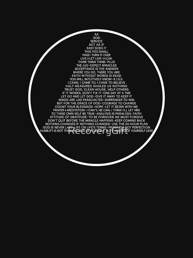 Alcoholics Anonymous Symbol in Slogans (A.A.)