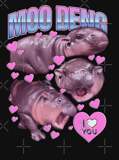 Adorable Moo Deng Baby Hippo Love  MooDeng