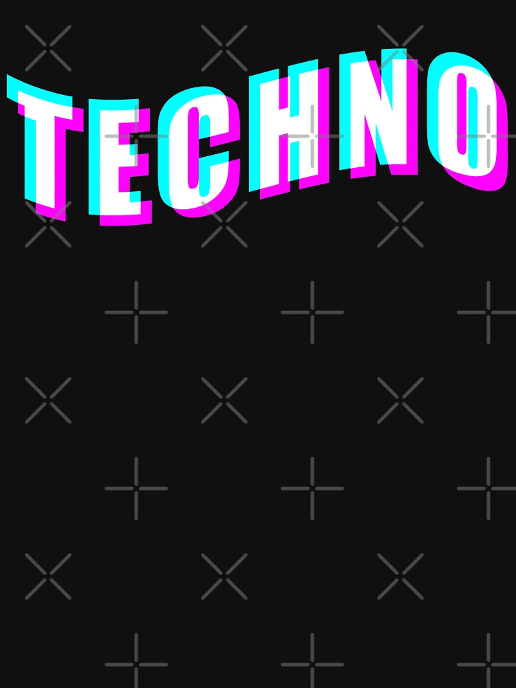 3D Glitched Text - TECHNO