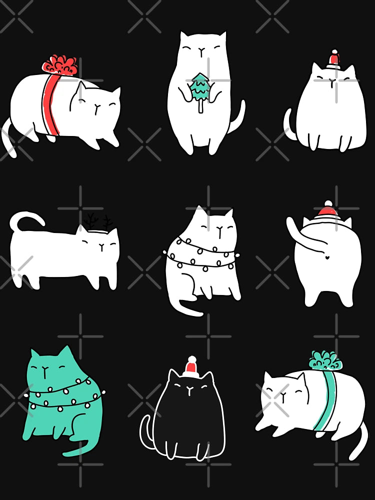 Fat Christmas cats