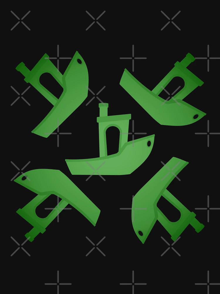 3D Printing Benchy Professional Boat Builder - Green Burst