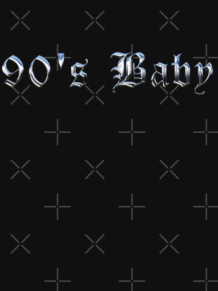 90s Baby | 3D Chrome Typography