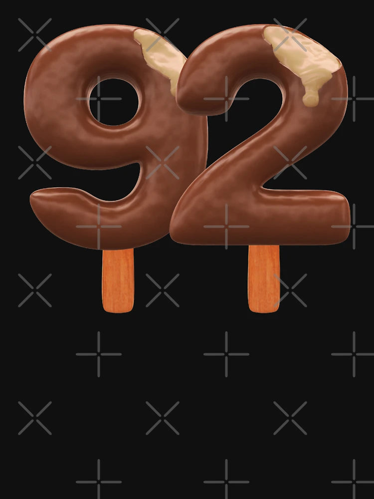 92 Ice Cream Ninenty Two Number 3d Chocolate