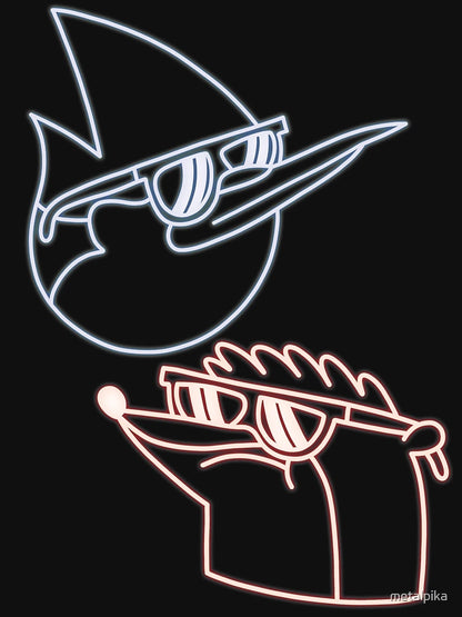 Mordecai and Rigby neon