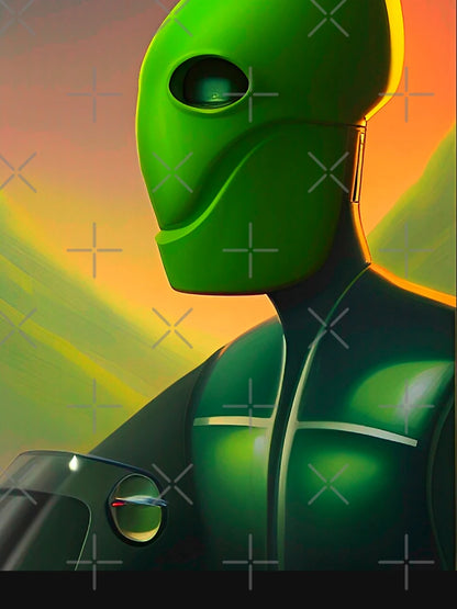 Alien 3D art. Surreal extraterrestrial