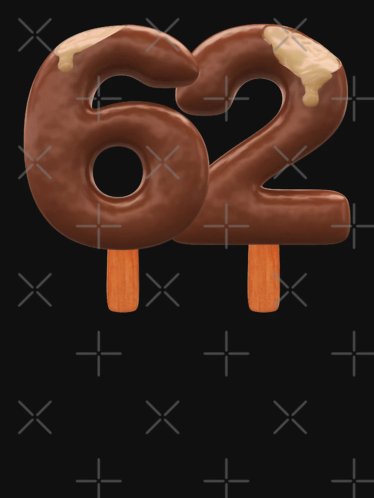 62 Ice Cream Sixty Two Number 3d Chocolate