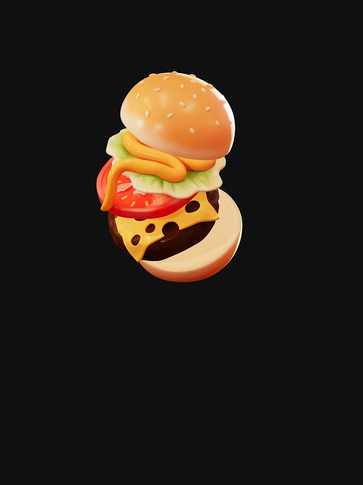 3D hamburger image