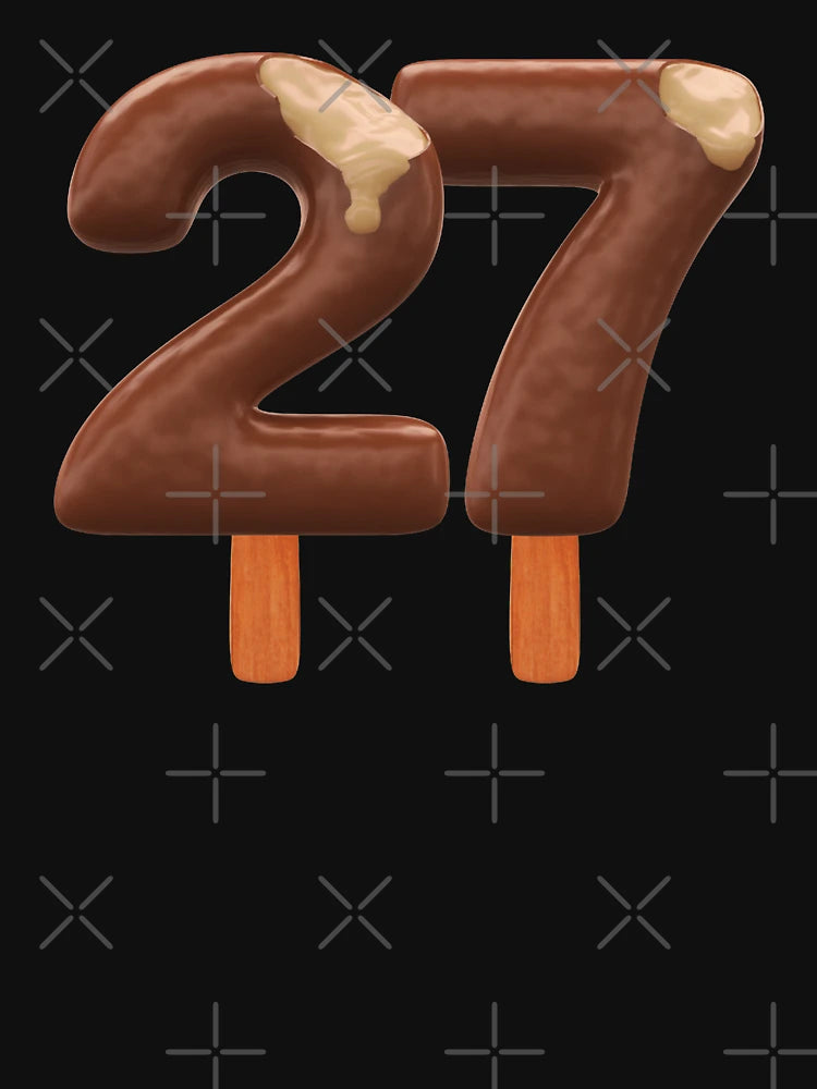 27 Ice Cream Twenty Seven Number 3d Chocolate