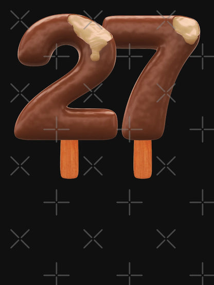 27 Ice Cream Twenty Seven Number 3d Chocolate