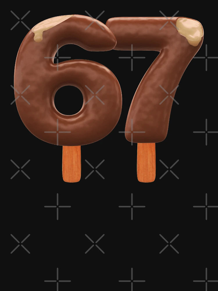 67 Ice Cream Sixty Seven Number 3d Chocolate