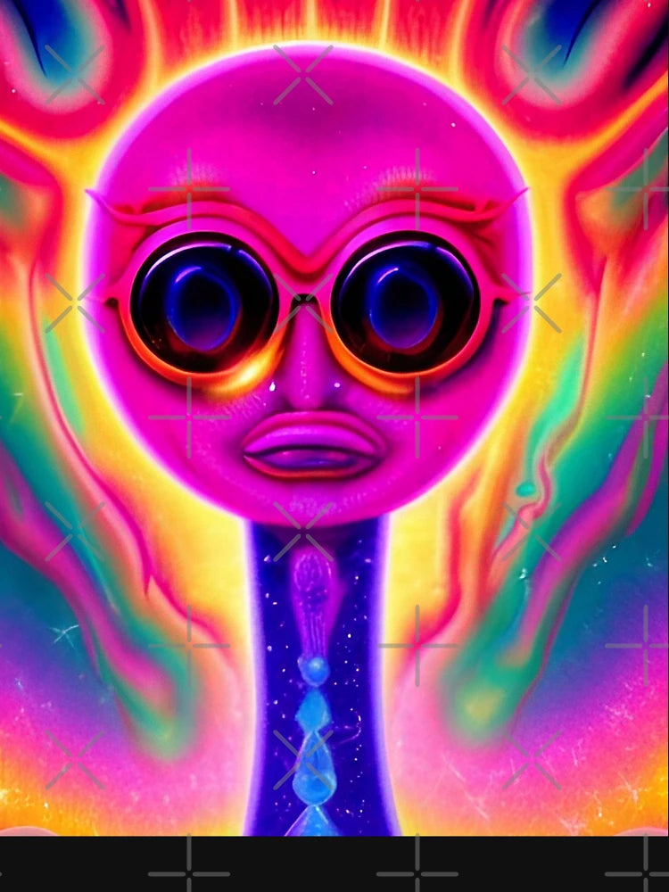 3D alien art. Trippy psychedelic