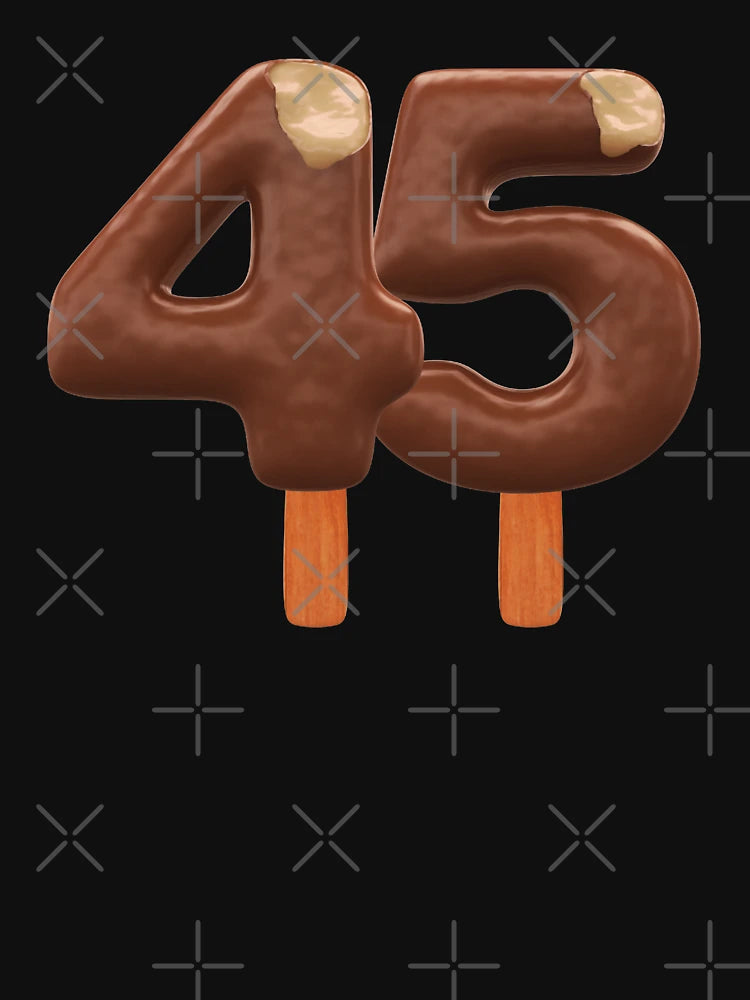 45 Ice Cream Fourty Five Number 3d Chocolate