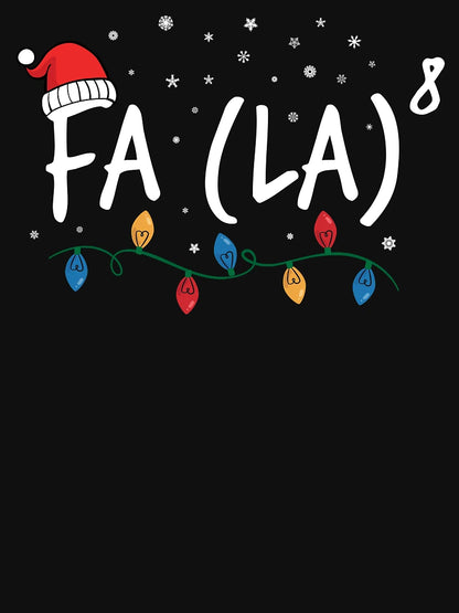 fa la 8 christmas math teacher santa hat funny xmas