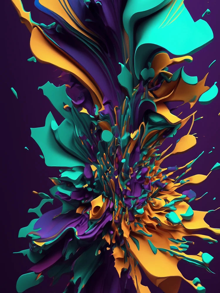 3D mixed colours painting