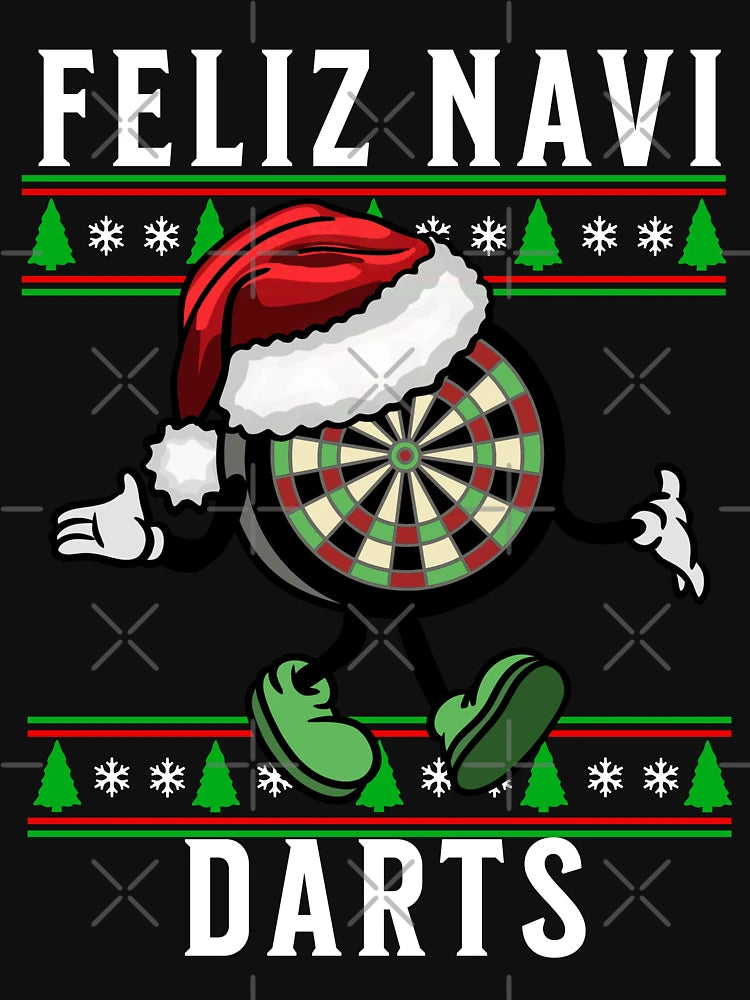 Feliz Navi Darts Funny Christmas DartBoard Xmas Dart Pun