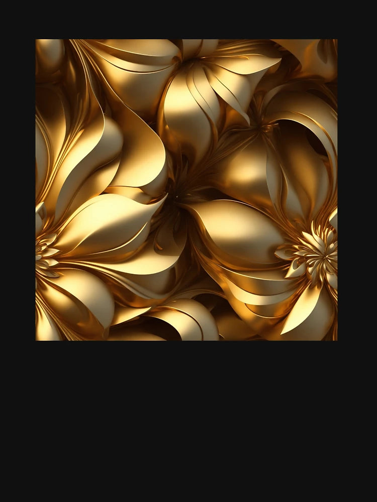 3d gold flower pattern