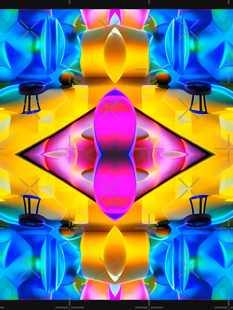 Abstract 3D art. Multi colors vibrant