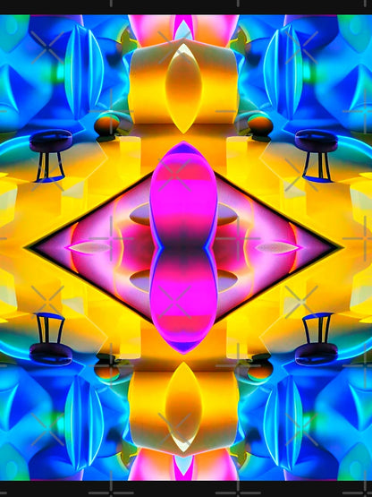 Abstract 3D art. Multi colors vibrant