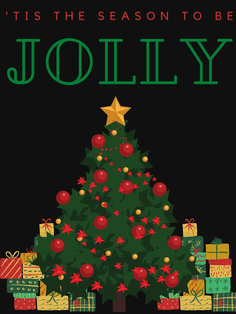'Tis the season to be jolly classic holiday print.