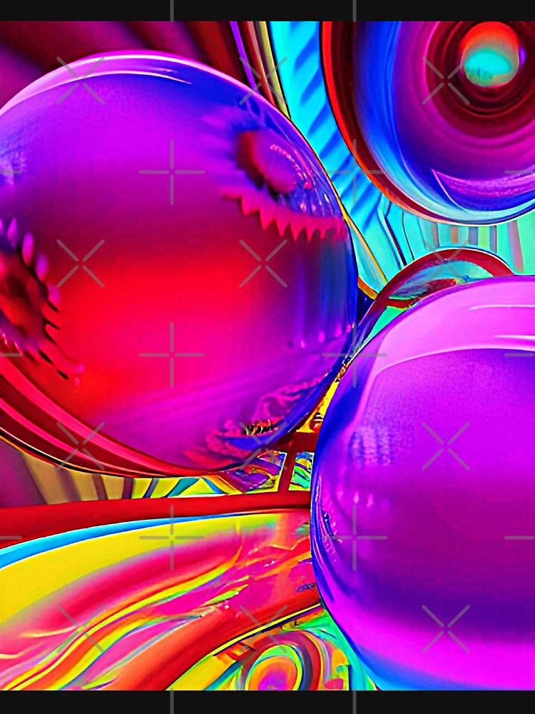 Abstract 3D art. Multi colors vibrant