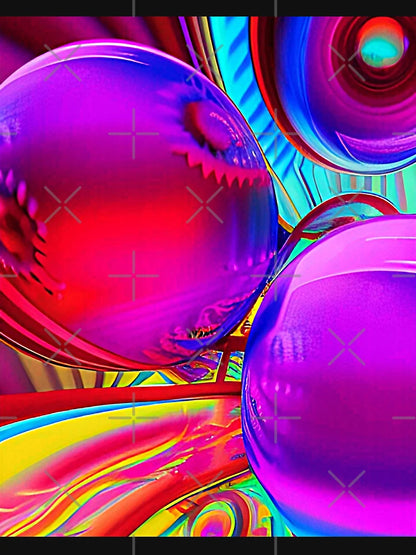 Abstract 3D art. Multi colors vibrant