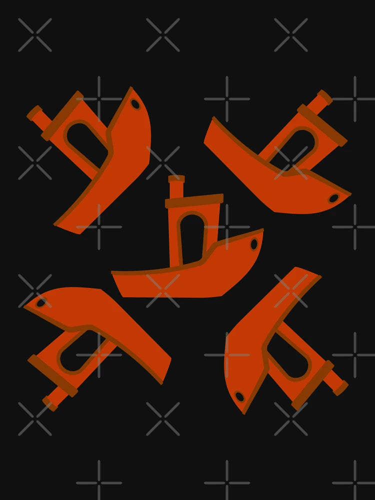 3D Printing Benchy Professional Boat Builder - Red Pattern