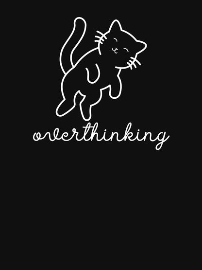 Overthinking Cat – Funny Relatable T-Shirt Design