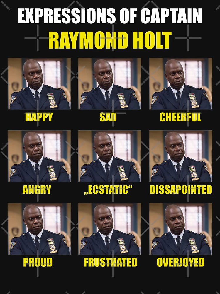 Expressions of Raymond Holt - Brooklyn Nine Nine