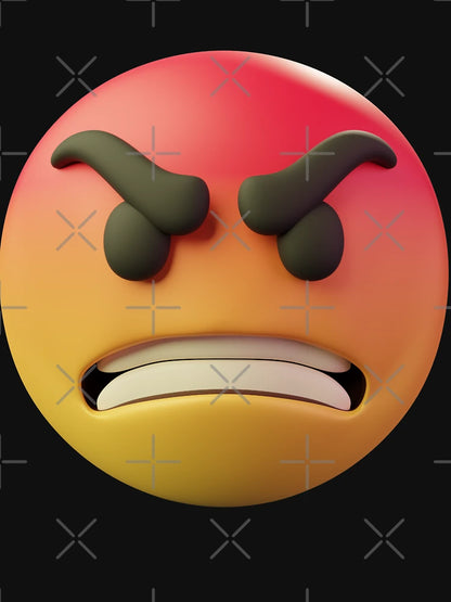 Emoji Smiley Angry 3D Face