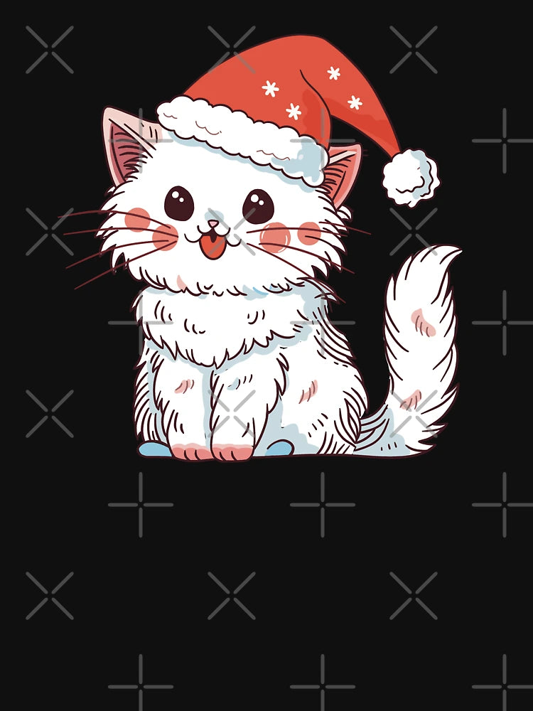 Adorable cat in a Santa hat collection