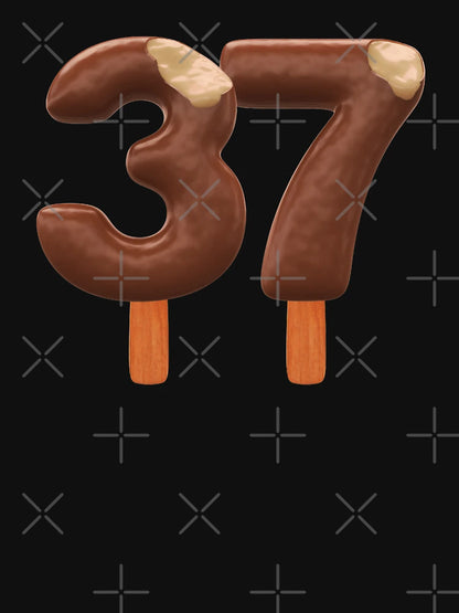 37 Ice Cream Thirty Seven Number 3d Chocolate