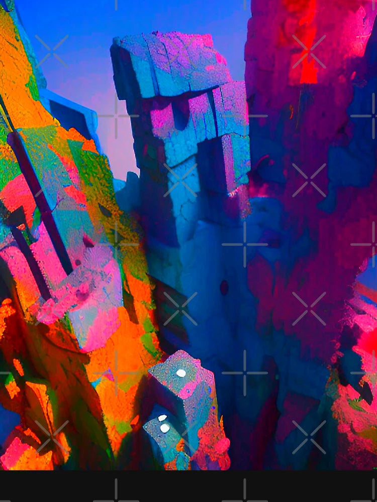 Abstract 3D Art. Colorful 3dlandscape artwork