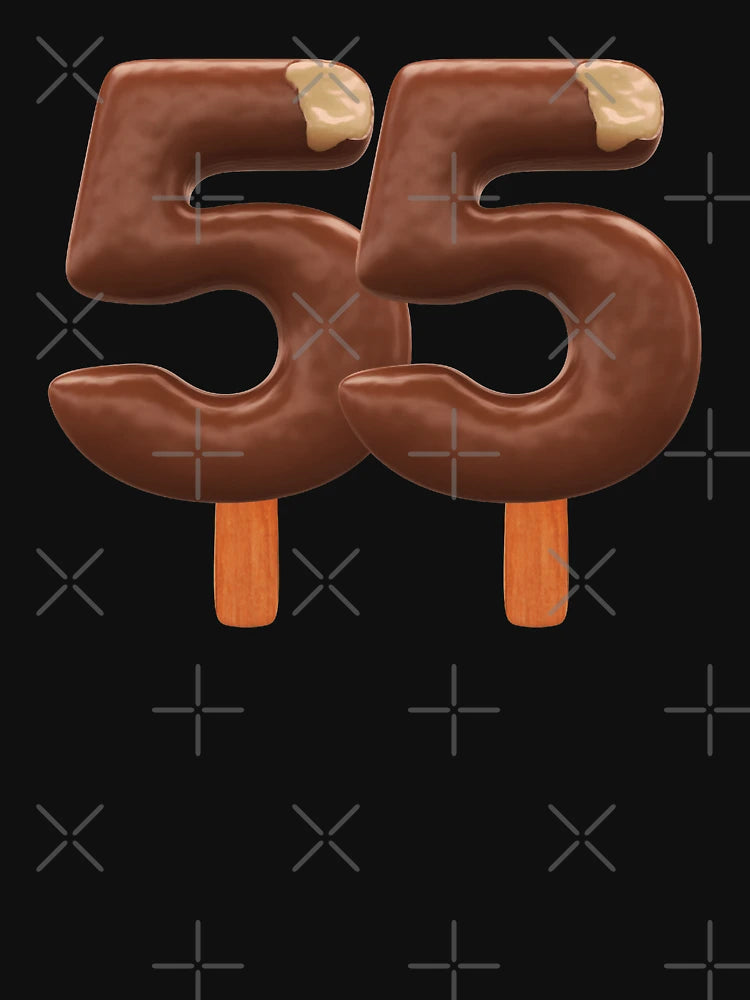 55 Ice Cream Fifty Five Number 3d Chocolate