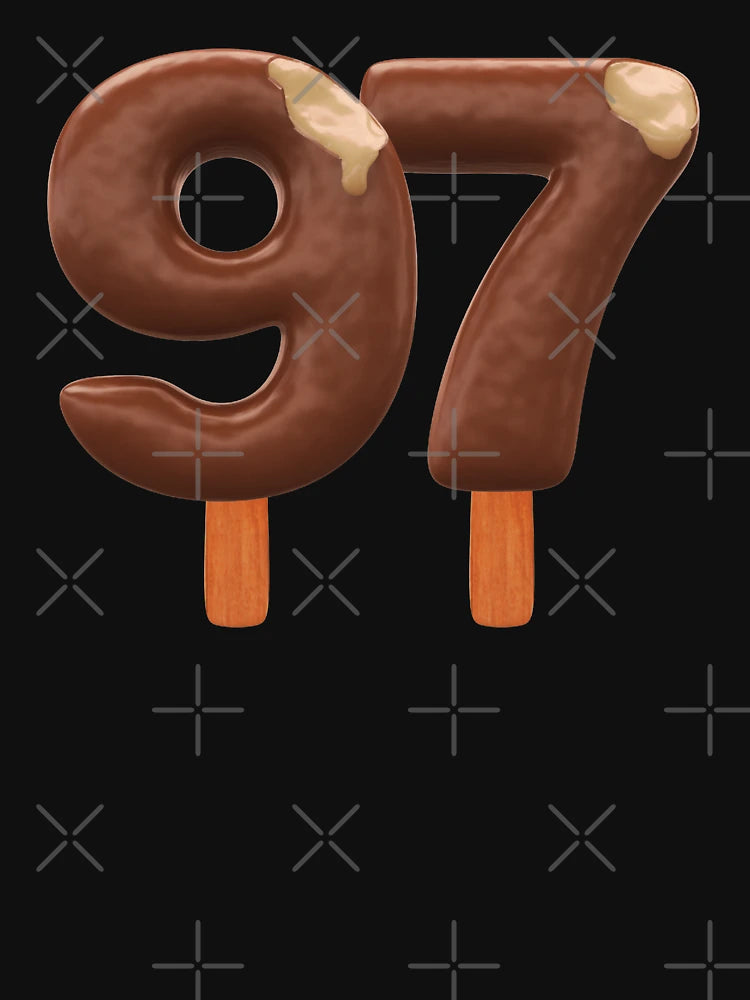 97 Ice Cream Ninenty Seven Number 3d Chocolate