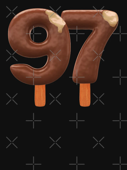 97 Ice Cream Ninenty Seven Number 3d Chocolate