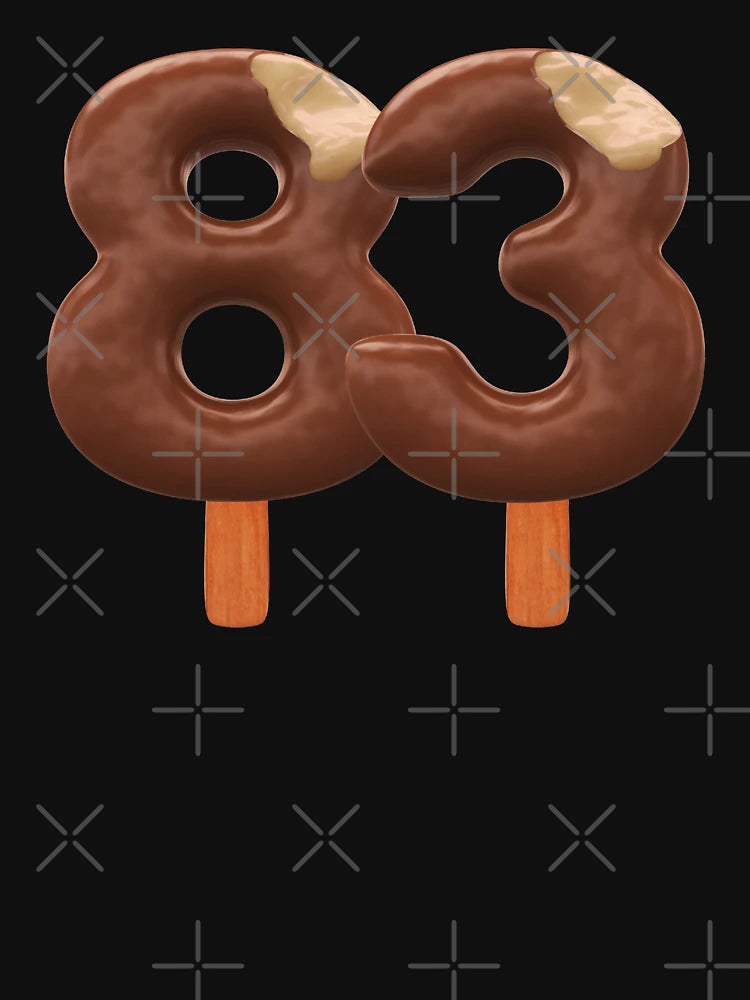 83 Ice Cream Eighty Three Number 3d Chocolate