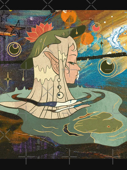 3d animated painting of a cute girl