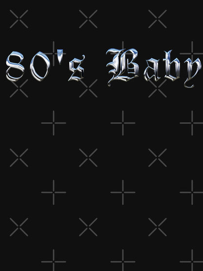 80s Baby | 3D Chrome Typography